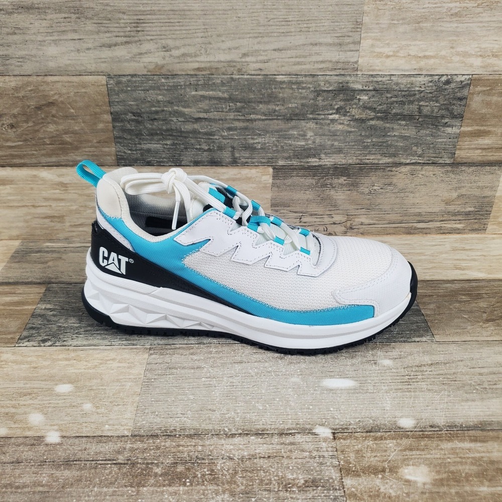 Caterpillar Streamline Runner Womens Work Shoes Sz 6.5 White Safety Toe Sneakers